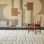 geometric office carpet design for modern workspace